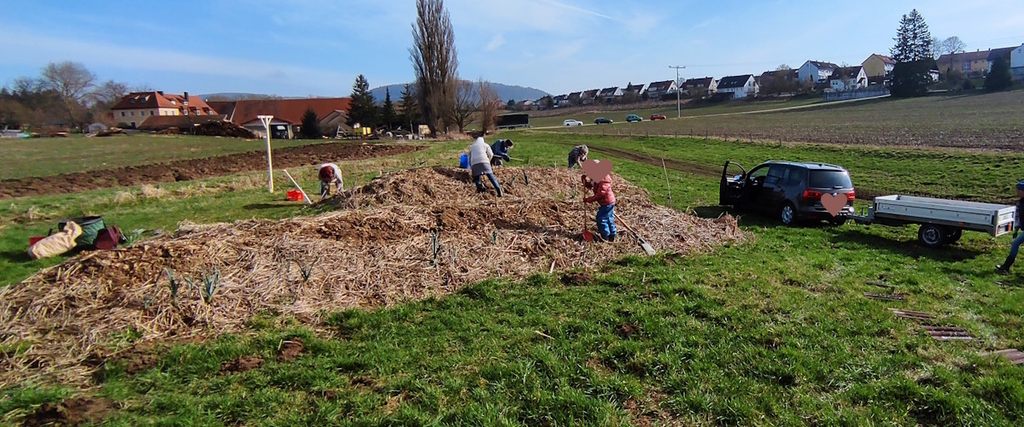beim Beete herrichten