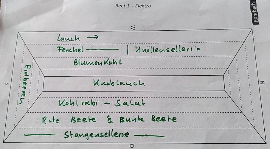 Pflanzplan Beet West Anfang 2024
